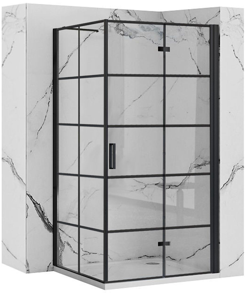 Zuhanykabin Rea Molier Black 100x80 1