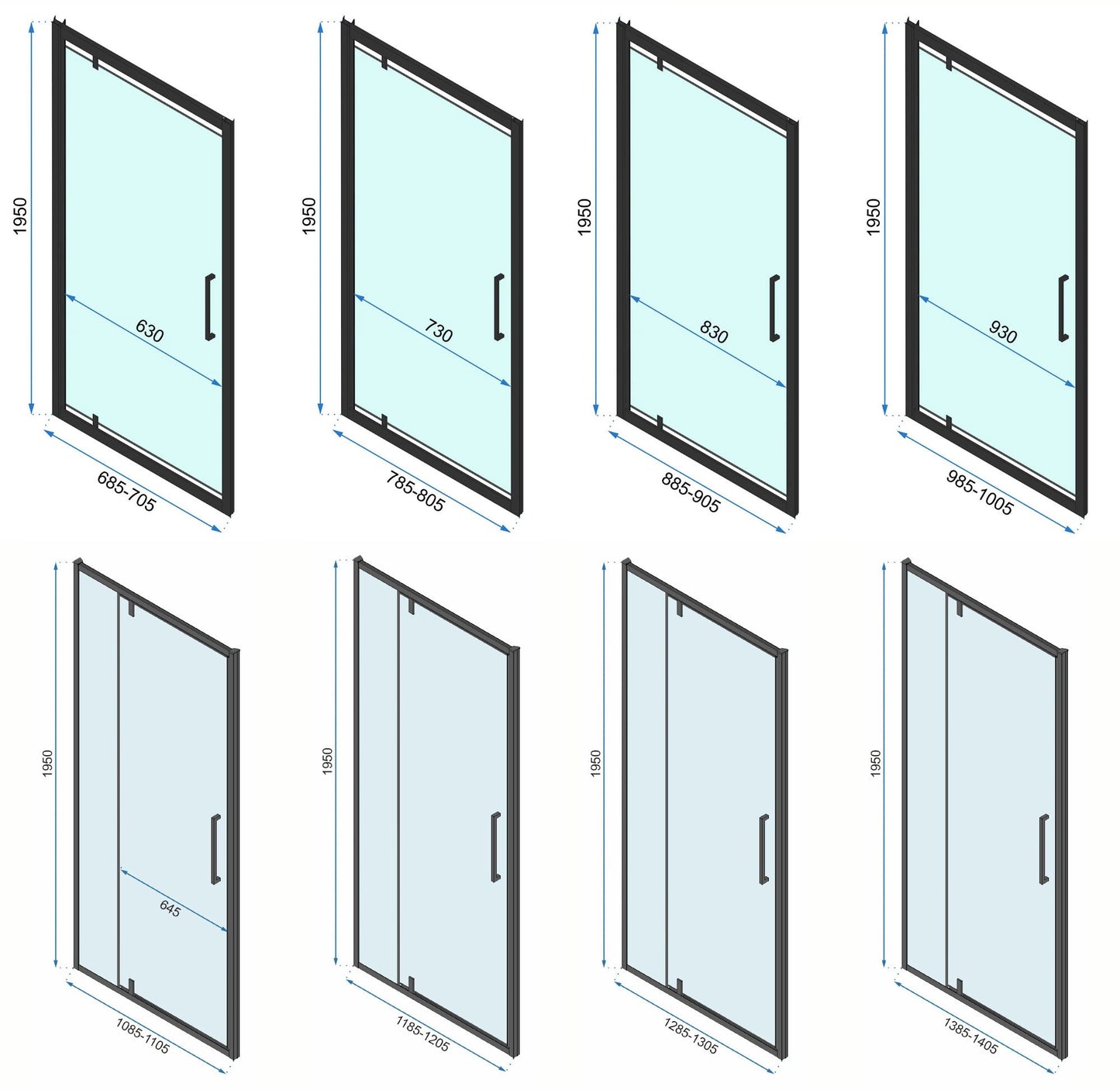 Sarok Zuhanykabin Rea Rapid Swing 90x90 17
