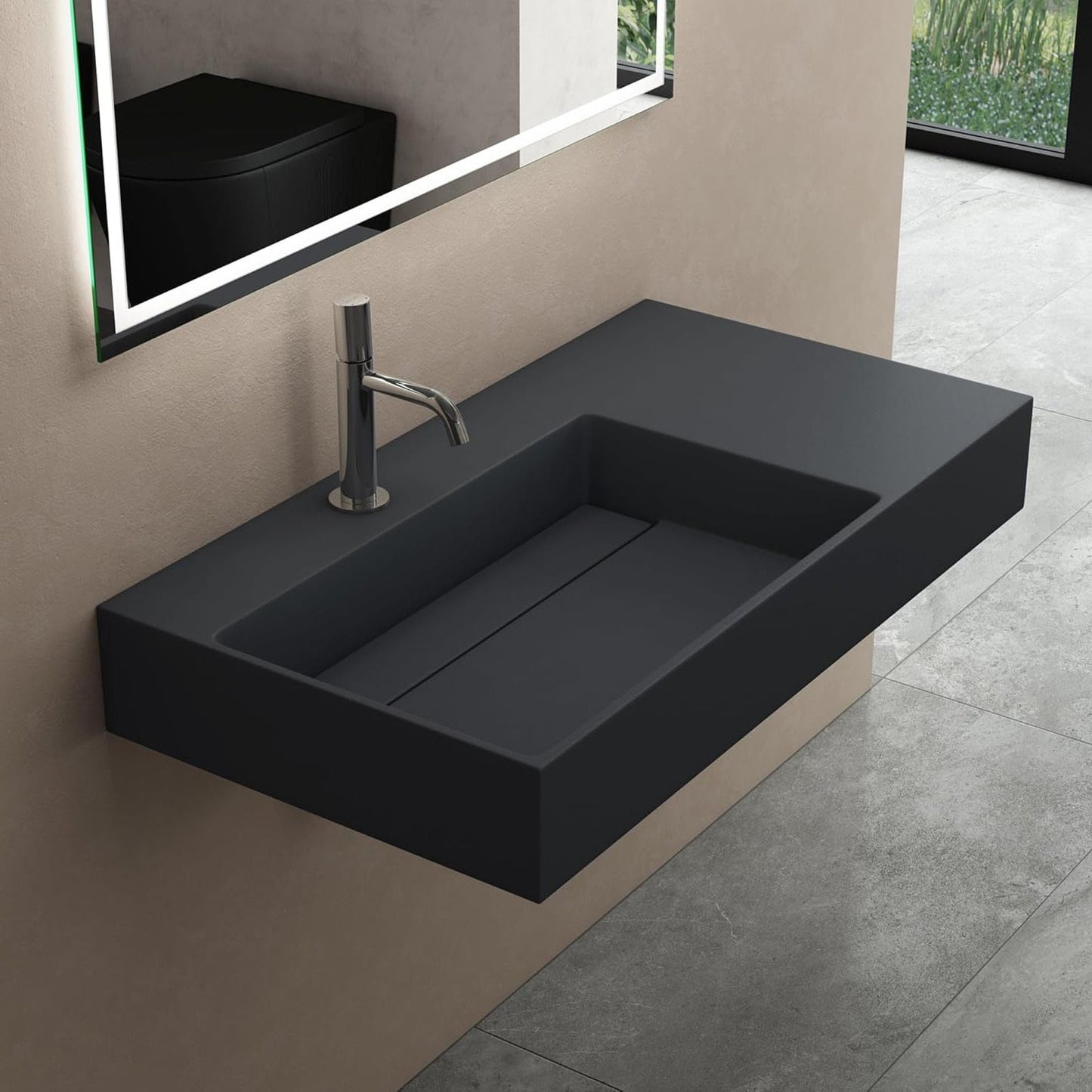 Konglomerátum Mosdó Archi 75 Cm Grey Matt 3