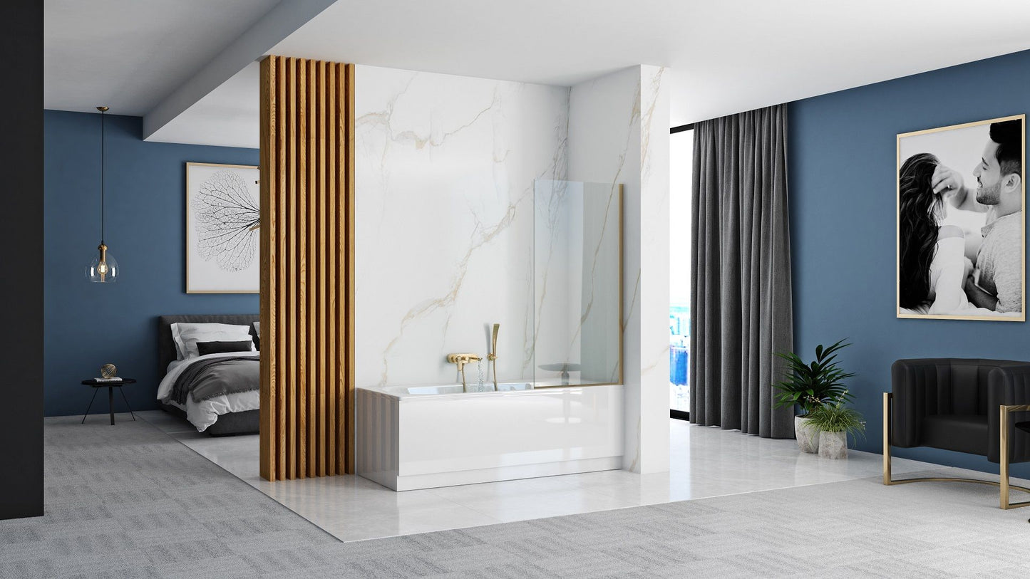 Fürdőkádparaván Rea Elegant Fix Arany 70 Cm 5