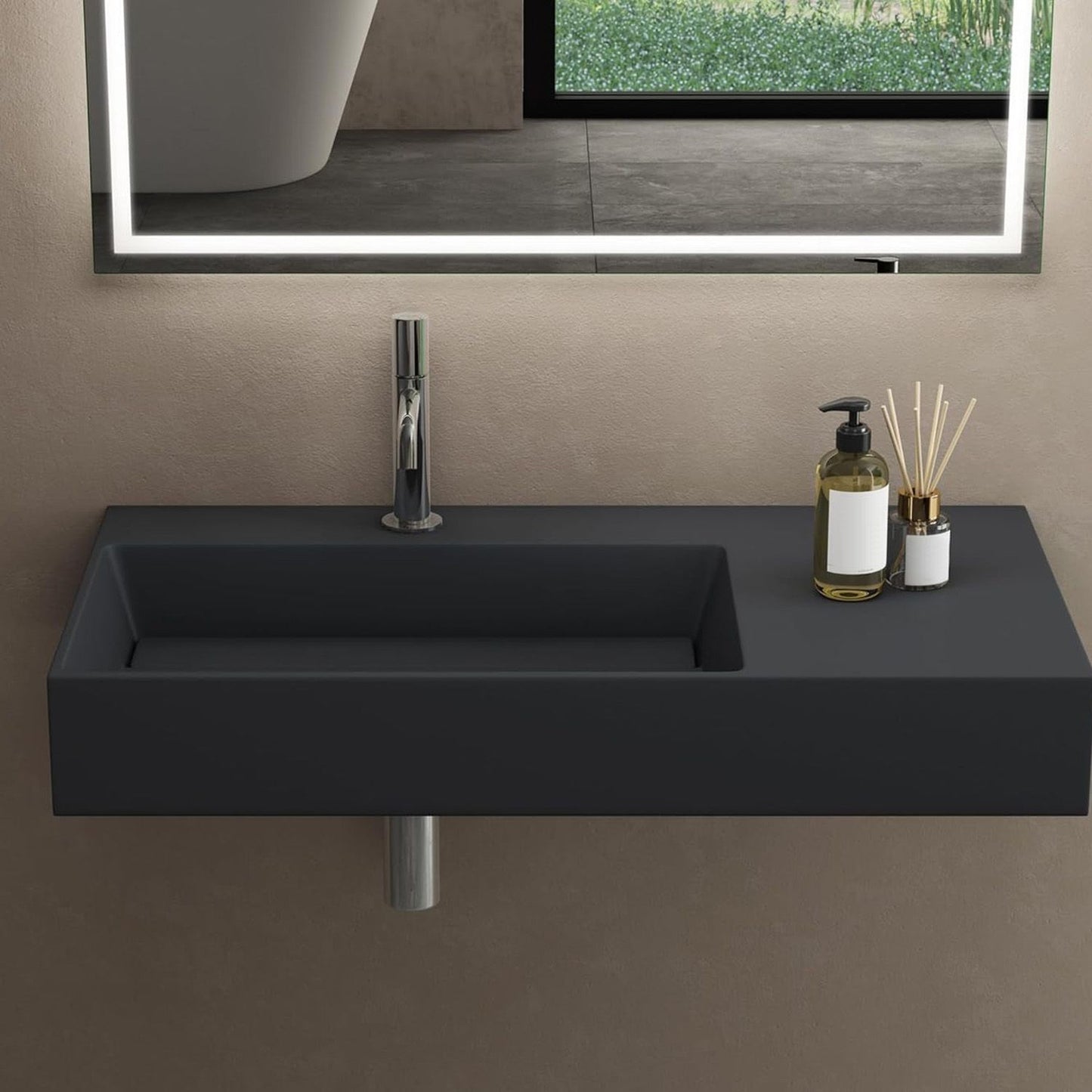 Konglomerátum Mosdó Archi 90 Cm Grey Matt 4