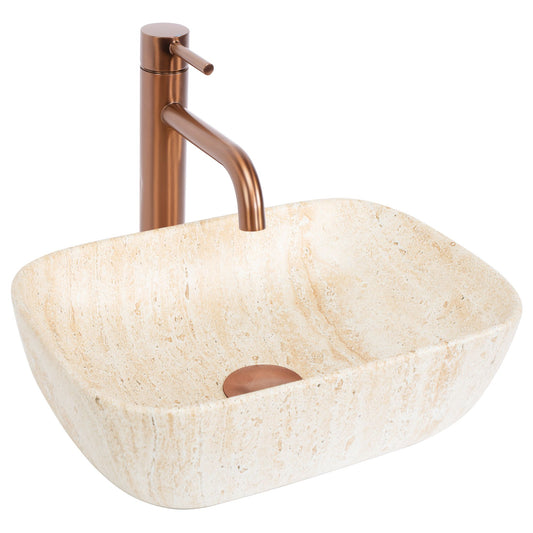 Pultos Mosdó Rea Belinda Mini Travertine Matt 1