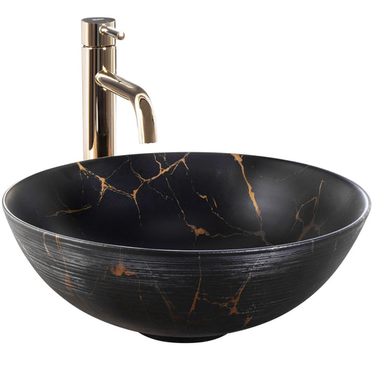 Pultos Mosdó Rea Stella Black Marble Brush 1