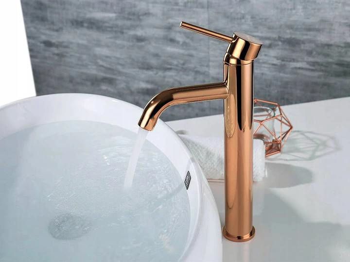 Rea Lungo Rose Gold Magasított Fürdőszobai Mosdó Csaptelep 3