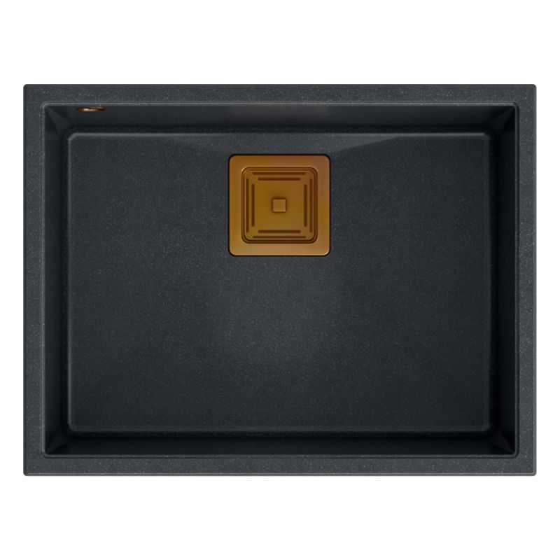 Gránit Mosogató David 50 Black Metallic Réz 6