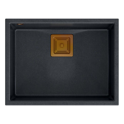 Gránit Mosogató David 50 Black Metallic Réz 6