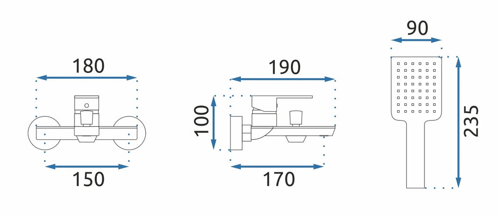 Fürdőkád Csaptelep Urban Black 10