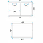 Mosdószekrény Rea Core 60cm White 10