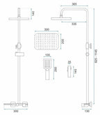 Zuhanyszett REA HELIX Nickel Brush INOX 10