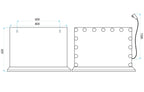 LED Tükör HOLLYWOOD Black 80x60 10