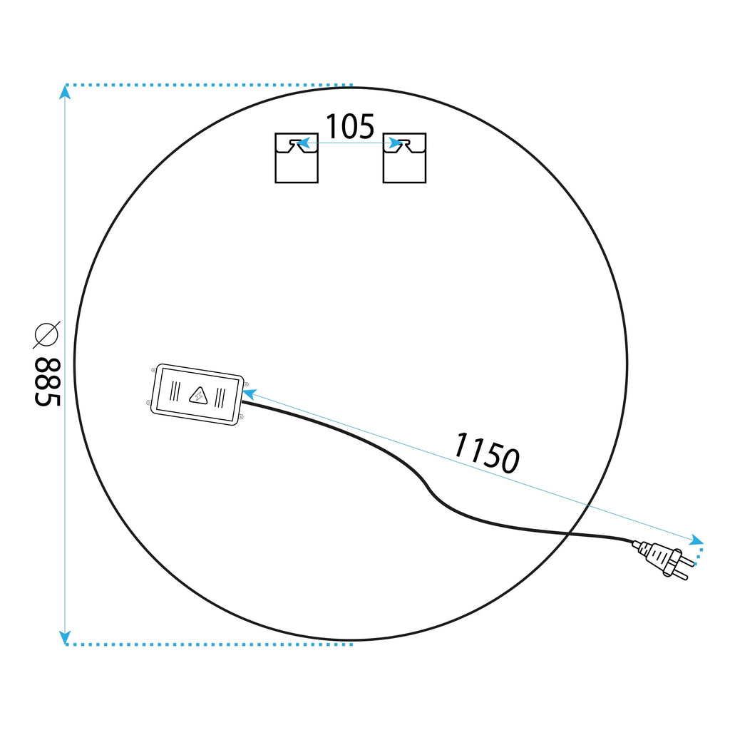 LED Tükör 90cm HZJ090 10