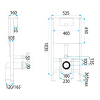 Falba Építhető Wc Tartály K011A-Q HD Chrome 10