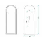 Tükör LED Orbit 50x160cm Black 10