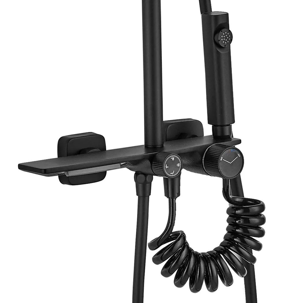 Zuhanyszett REA HELIX Black 10