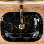 Pultos Mosdó Rea Belinda Black Marble Shiny 10