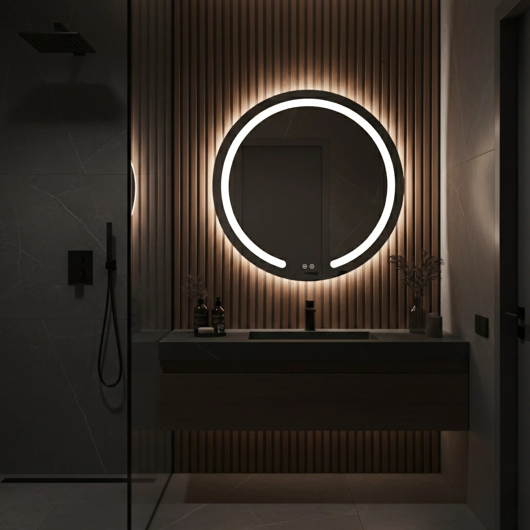 LED Tükör 80cm Modern 10