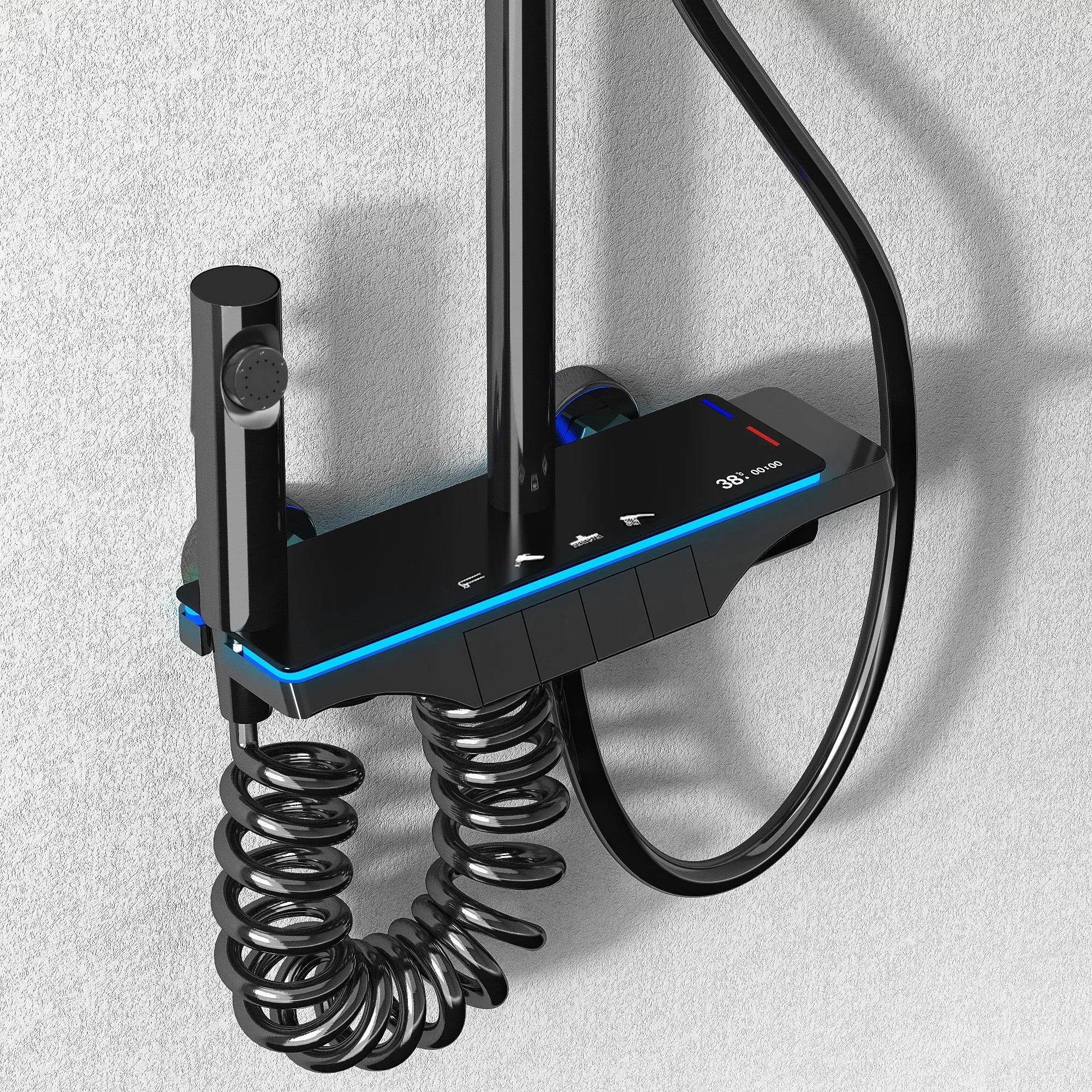 Zuhanyszett REA Savio Led Black 10