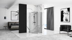 Zuhanykabin AXIN Chrom 90x90 Fekete Diamond Zuhanytálcával 10
