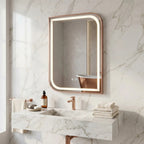 LED Tükör ZONE 80x60 BRUSH ROSE GOLD 10