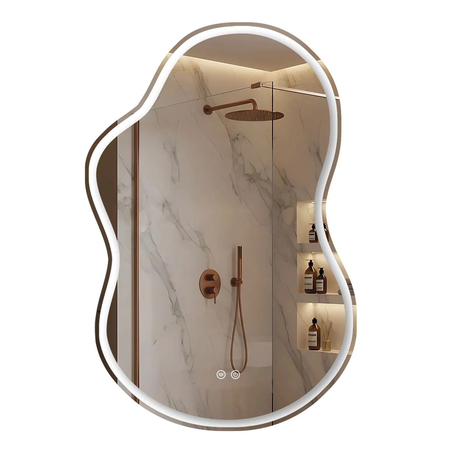 LED Tükör UNO DOUBLE 80x55 Cm 10