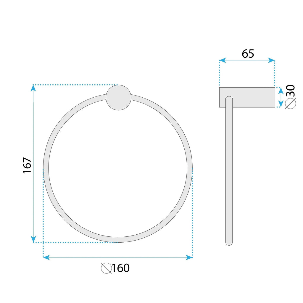 Fürdőszobai Akasztó Ring 64106 SOLO Brush Copper 10