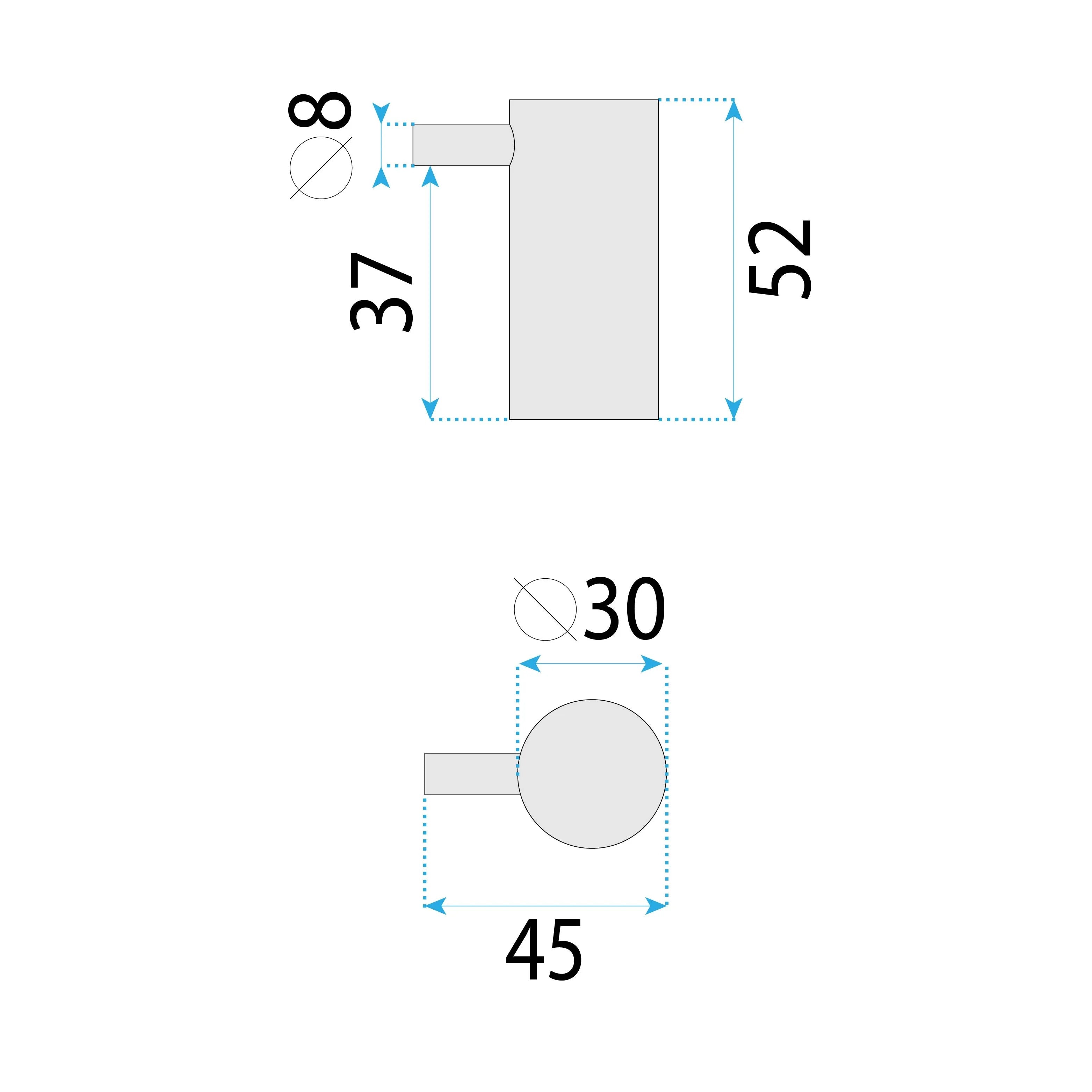 Fürdőszobai Akasztó 64104 SOLO Brush Copper 10