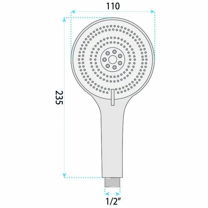 Rea JS-019 BRUSH NICKLE Zuhanyfej 10