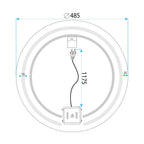 LED Tükör 50cm Modern 11