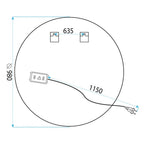 LED Tükör 100cm BAS 11