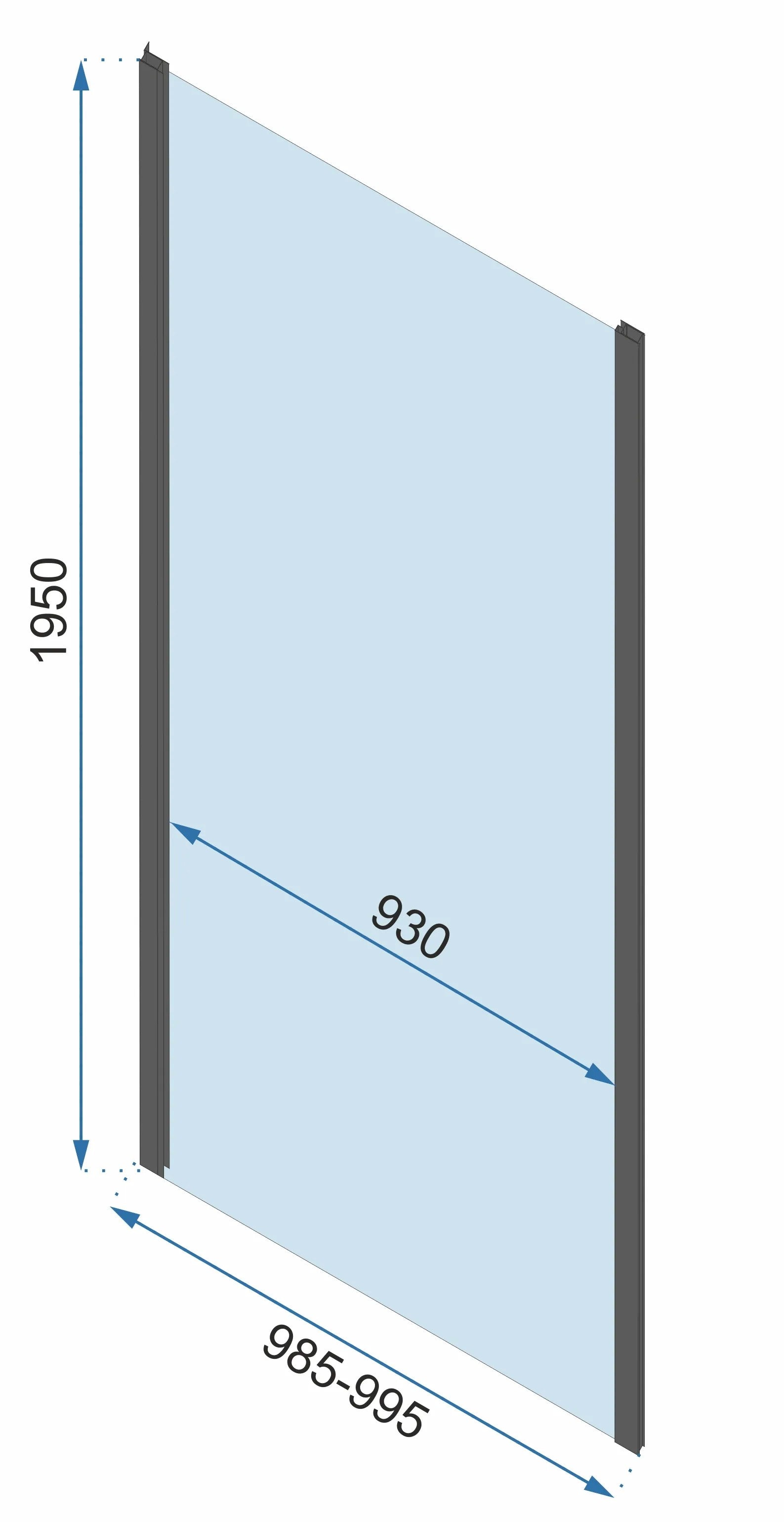 Sarok Zuhanykabin Rapid Fold Ajtó:90 X Fal:100 11