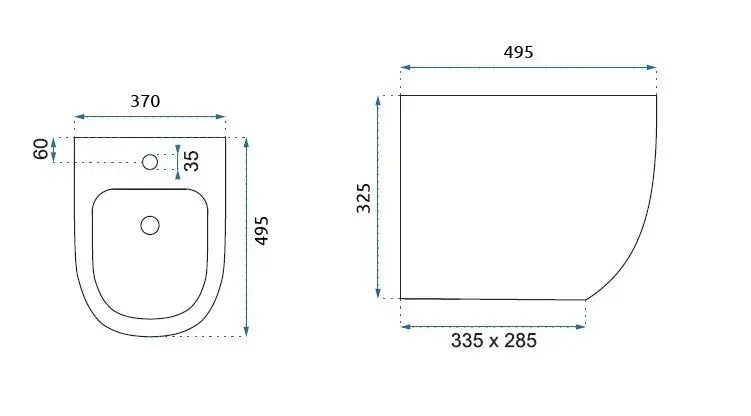 WC Csésze WC Carlo Flat Mini Rimless + Bidé Carlo Mini 11