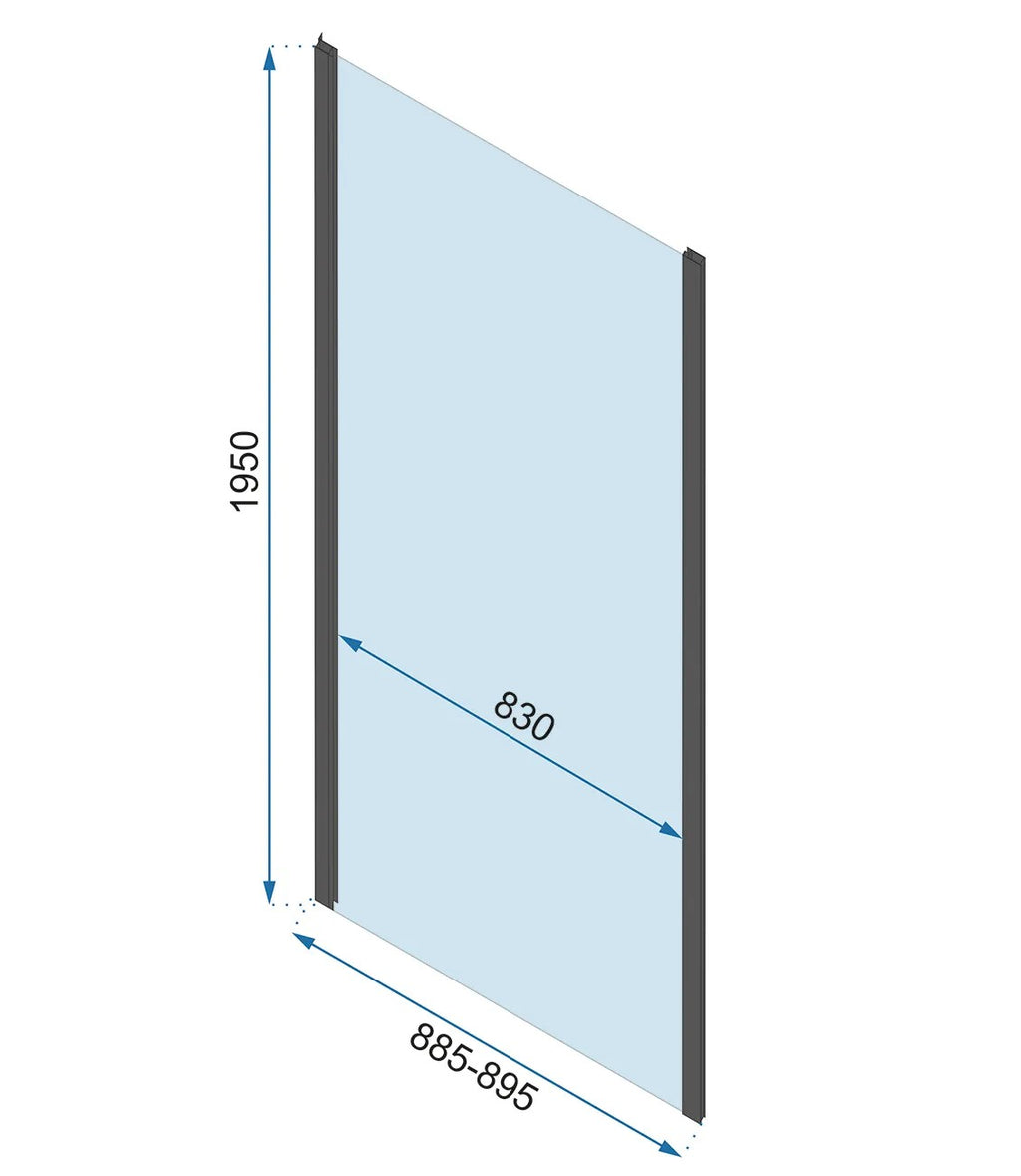 Zuhanykabin REA Rapid Swing Chrome Ajtó:100 X Fal:80 11