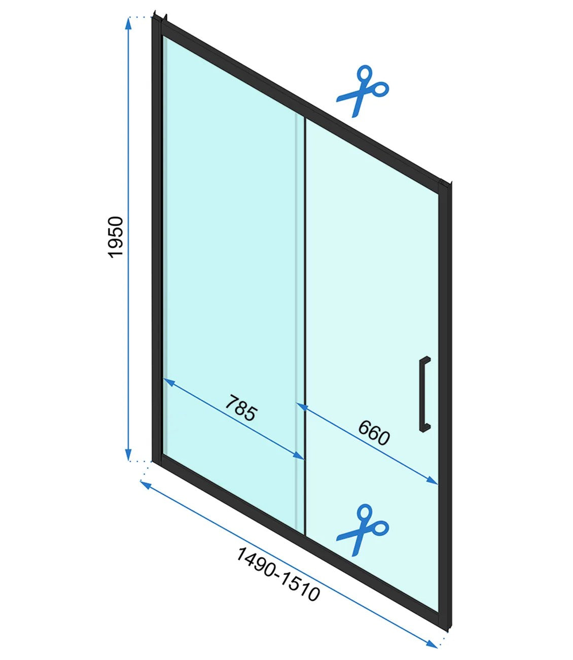 Falra Szerelhető Zuhanykabin Rapid Slide Ajtó: 100 Fal: 100 11