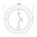 LED Tükör 60cm MMJ Black 11