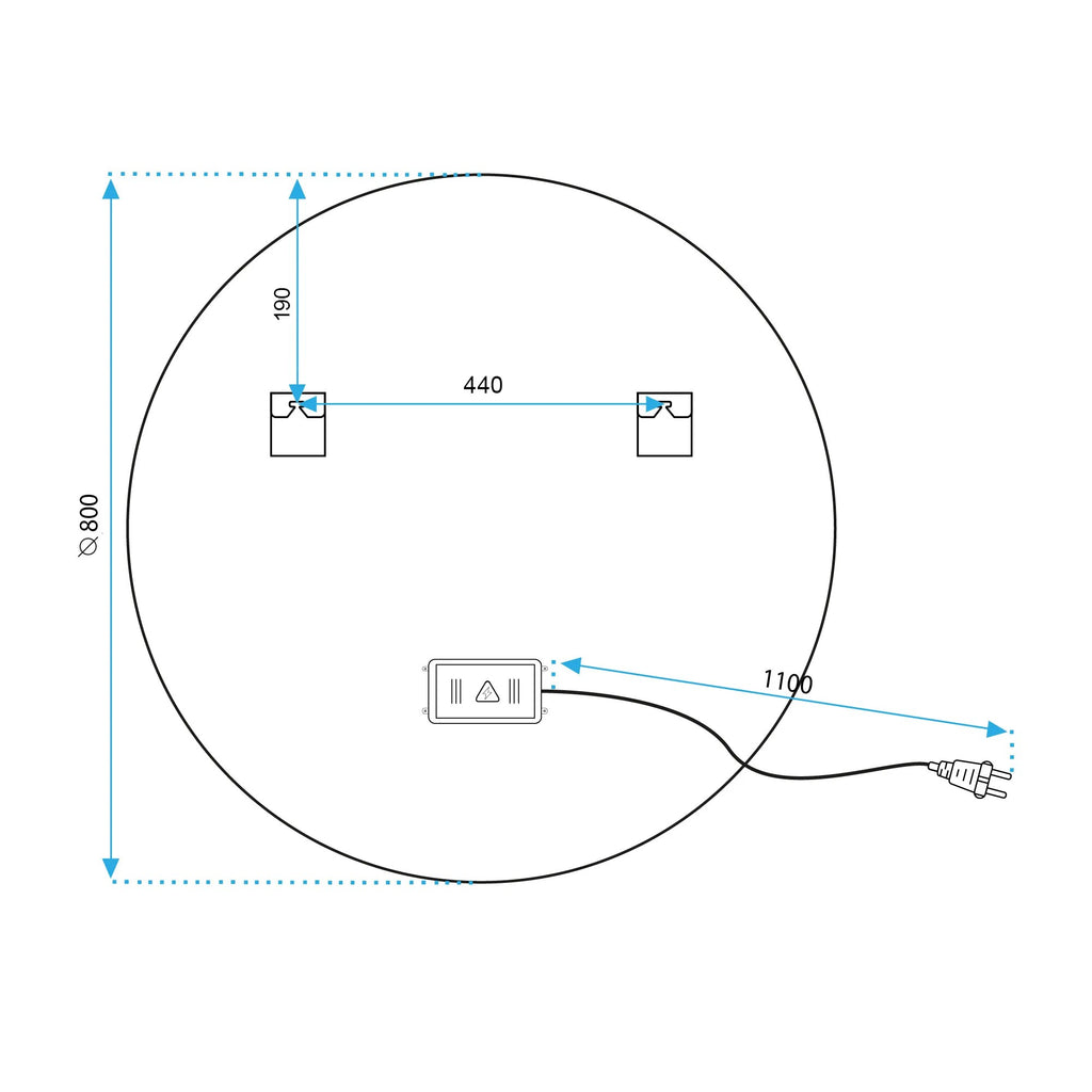 LED Tükör BLUETOOTH FFJ 80cm 11