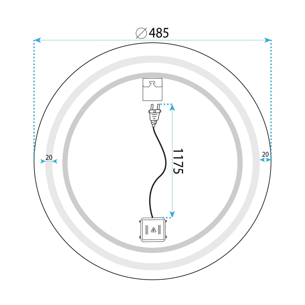 LED Tükör 50cm BAS 11