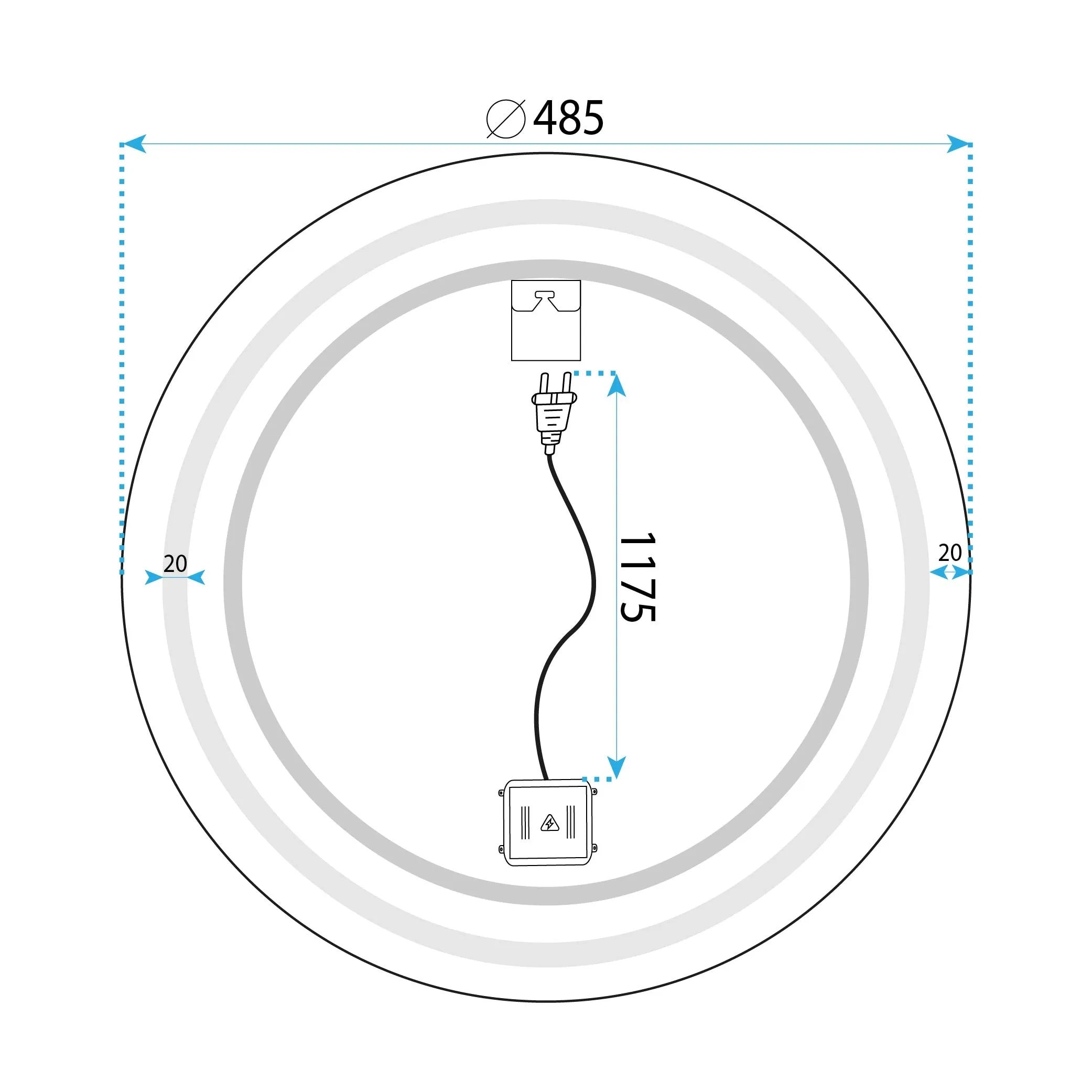 LED Tükör 50cm BAS 11
