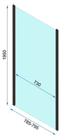 Zuhanykabin Rapid Slide Chrom Ajtó: 120 Fal: 80 11
