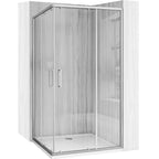 Zuhanykabin Rea City 80x100 Nickel Brush Fehér Savoy Zuhanytálcával 11