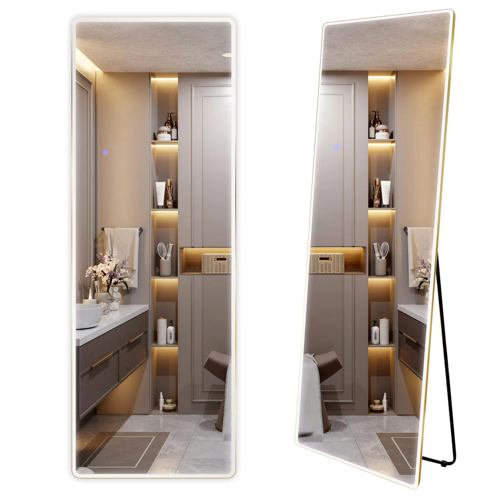 Tükör LED Classico 60x170cm Brush Gold 11