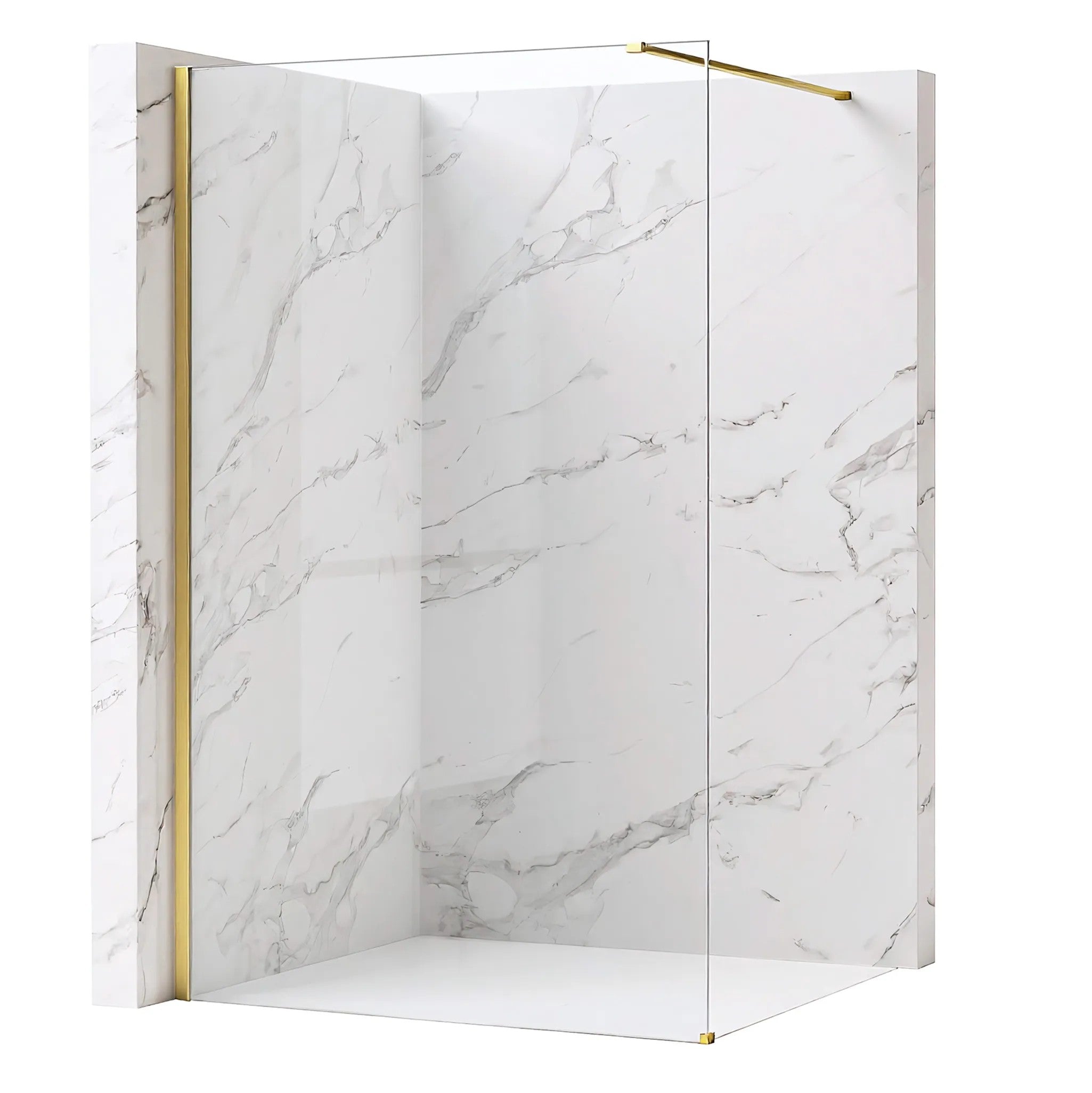 Zuhanyfal Rea Flexi Transparent / Brush Gold 90 11
