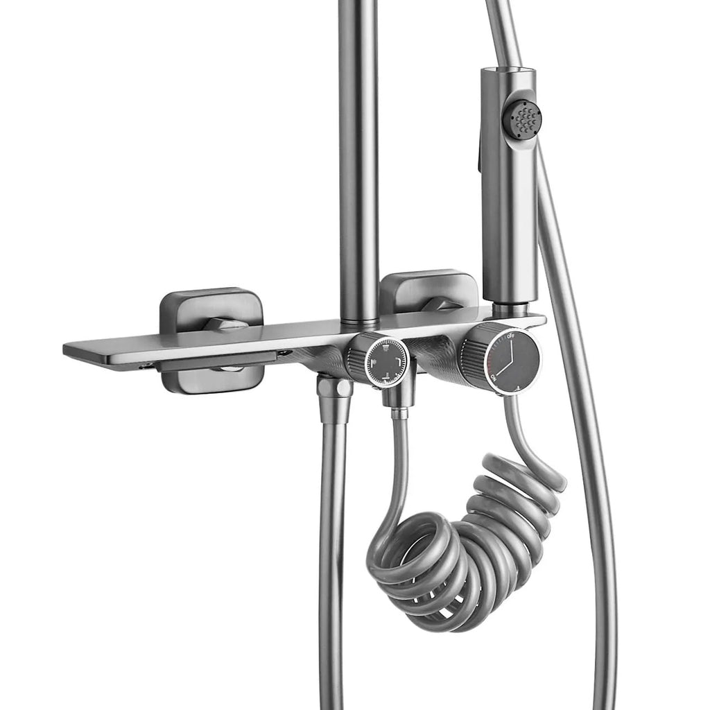 Zuhanyszett REA HELIX Nickel Brush INOX 11