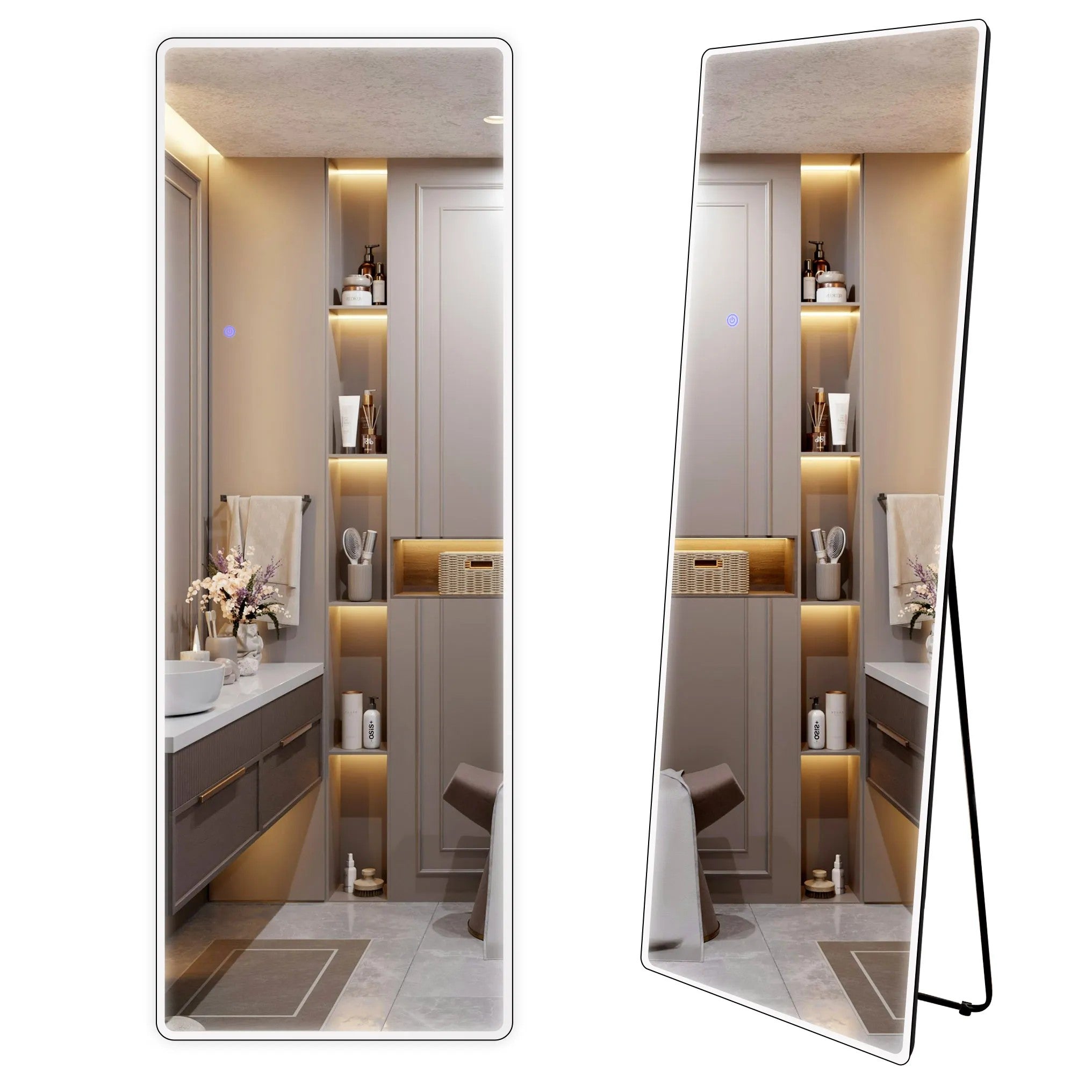 Tükör LED Classico 60x170cm Black 11