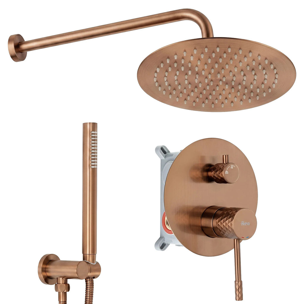 Zuhanyszett Rejtett Rea Lungo Diamond Brush Copper + BOX 11