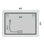 LED Tükör 80x60cm TOP-3 11