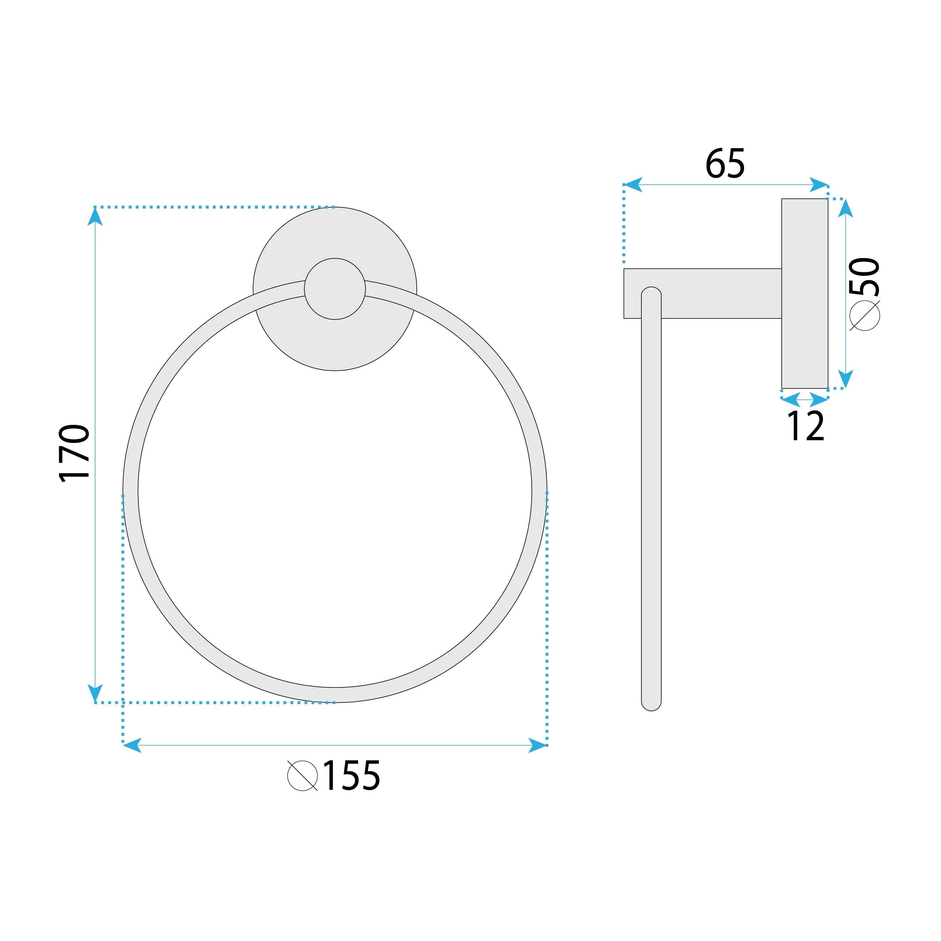 Fürdőszoba Fogas Ring 6610 Modern Gold 11