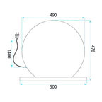 LED Tükör HOLLYWOOD White 50 Cm 11
