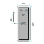 LED Tükör 150x50cm MOL-SQ 11