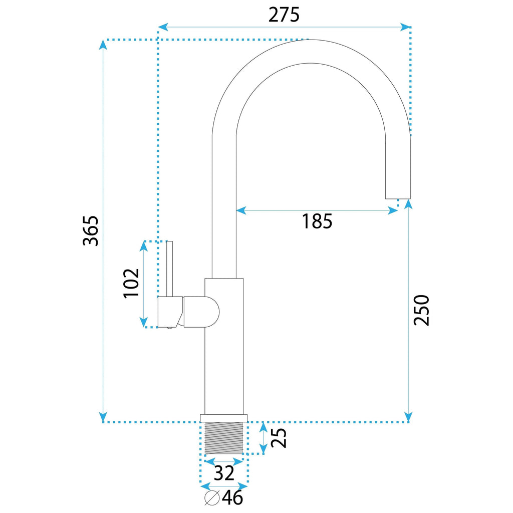 Konyhai Csaptelep REA Rivo Brush Nickel 11
