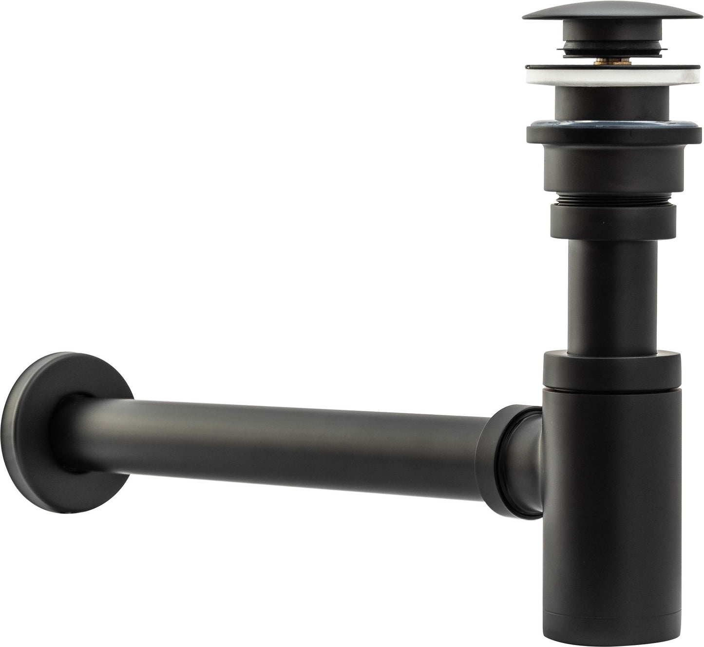Rea Black Matt Univerzális Mosdószifon Click-clack Leeresztő Szeleppel 3